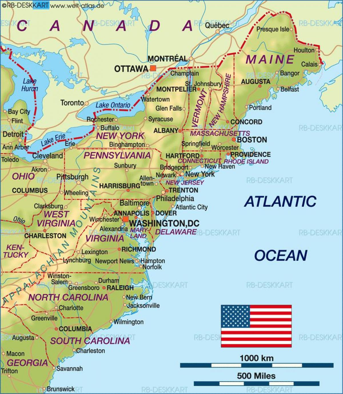 Boston sobre nós mapa