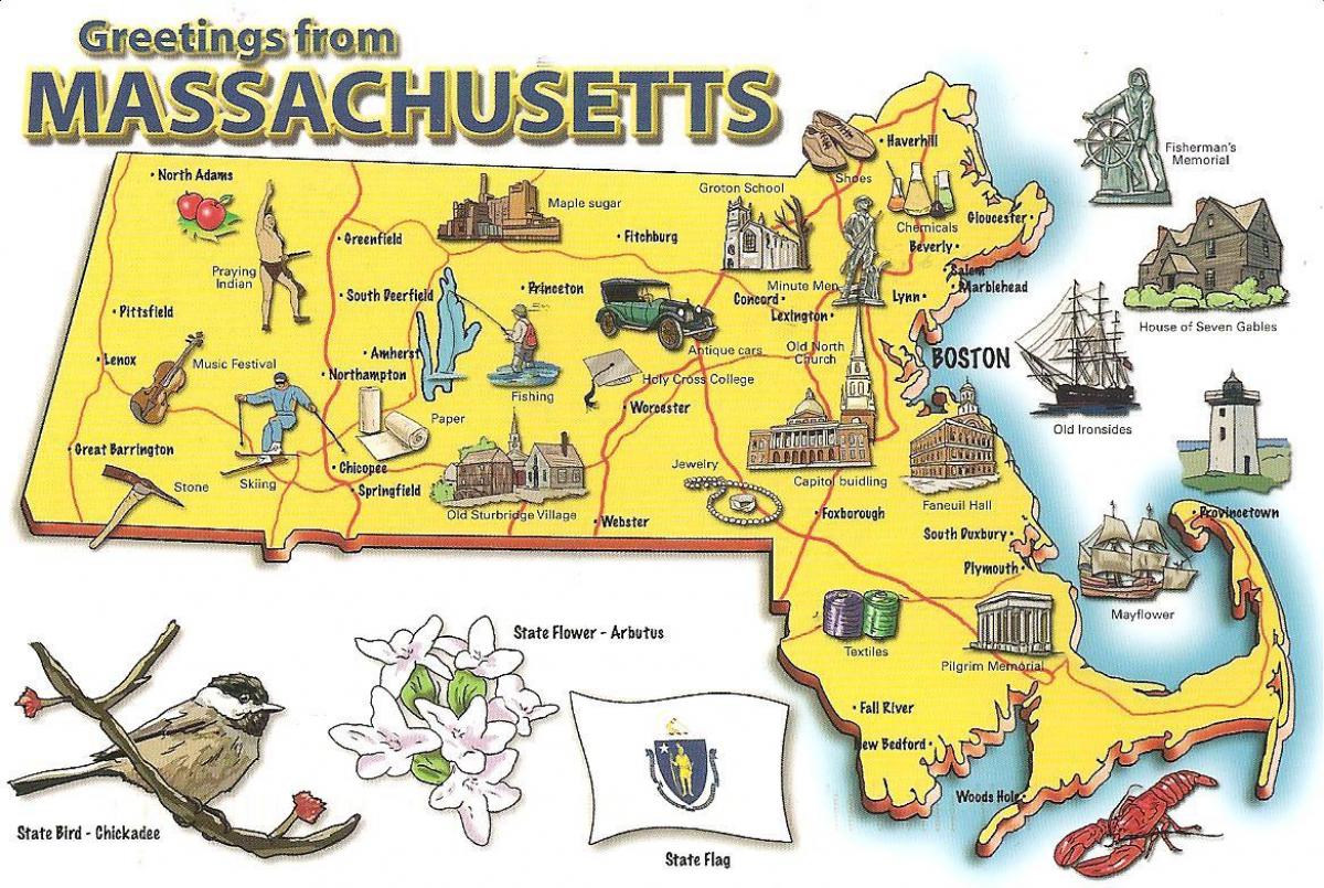 Nova Inglaterra, eua mapa