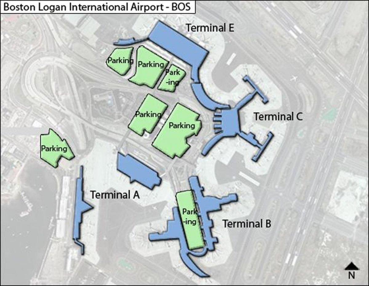 mapa de Boston Logan airport