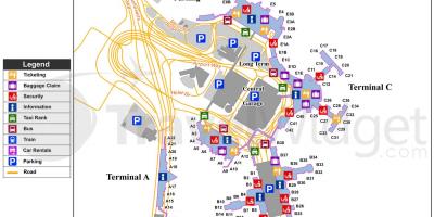 Mapa do aeroporto internacional Logan