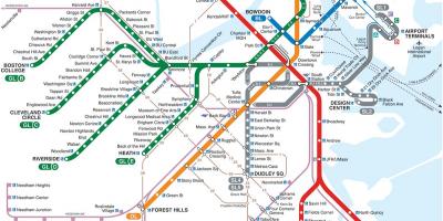 T trem de Boston mapa