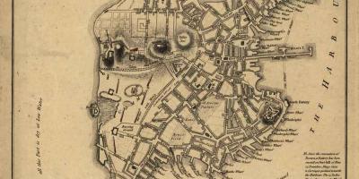 Mapa histórico de Boston