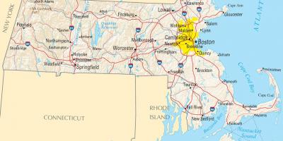 Boston num mapa