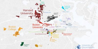 Mapa da universidade de Boston