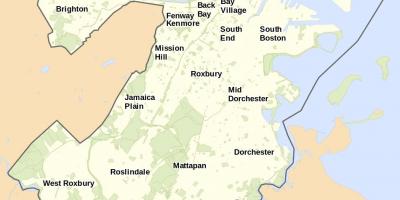 Mapa de Boston e arredores