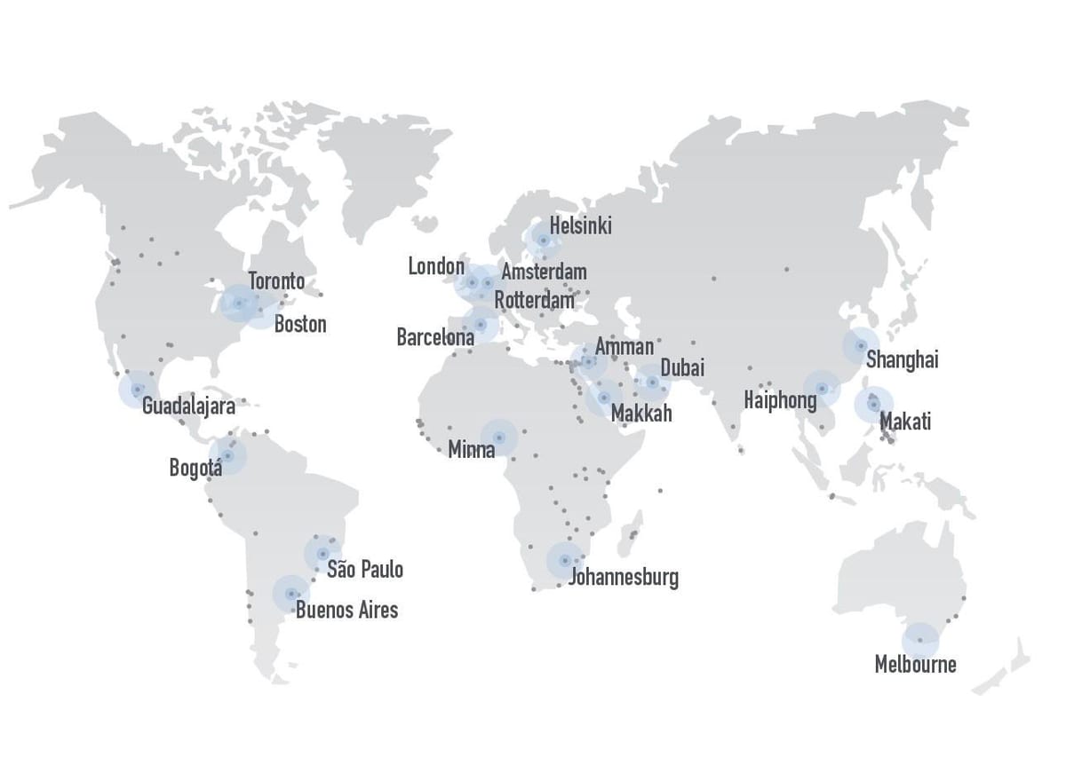 Boston no mapa