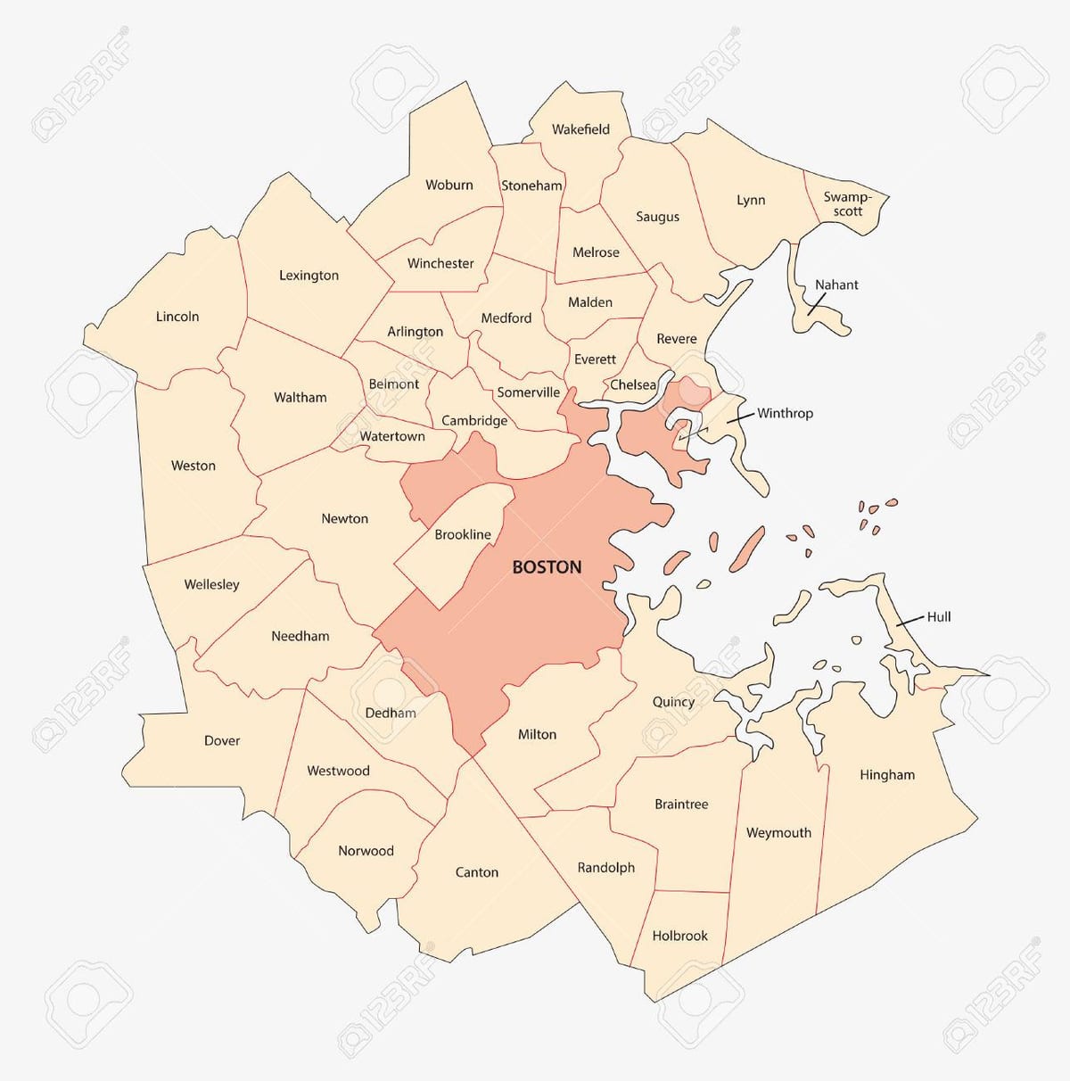 metro mapa de Boston