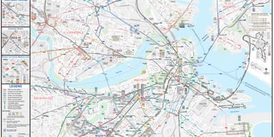 MBTA mapa de ônibus