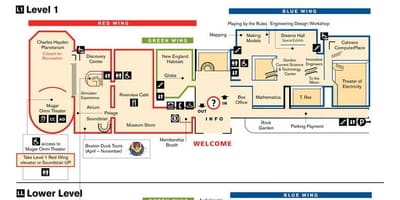 Mapa de Boston Museu da Ciência