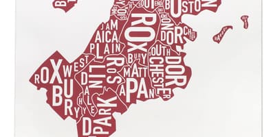 Cidade de Boston mapa