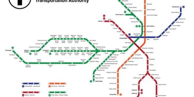Metrô de Boston mapa