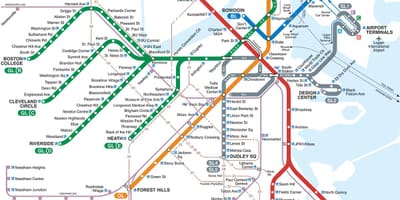 Mapa do T Boston